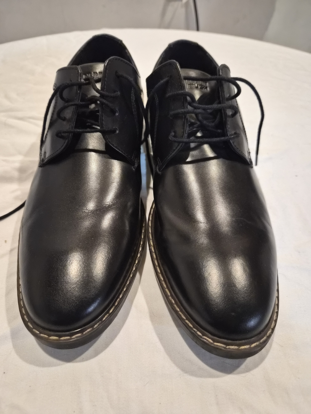 Nunn Bush Black Hayden Plain Toe Oxfords Size 12